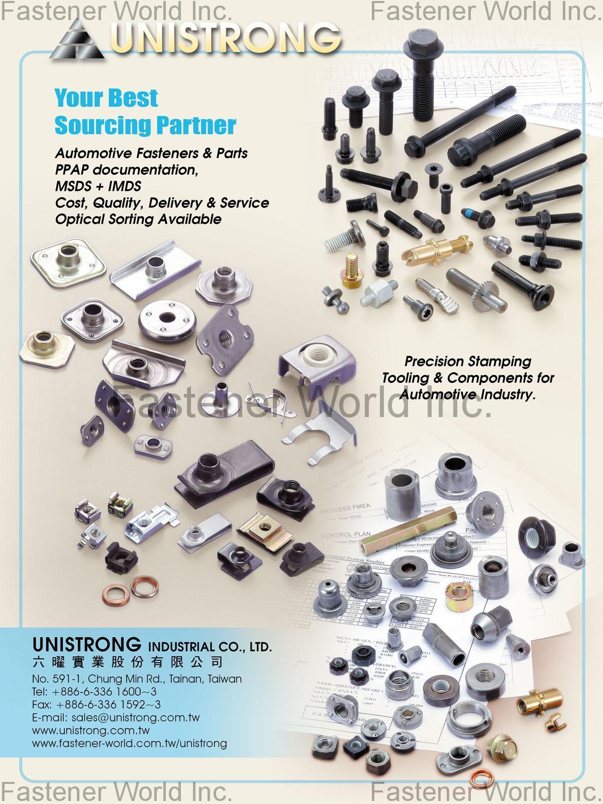 UNISTRONG INDUSTRIAL CO., LTD.  , Automotive Fasteners & Parts, Components & Parts, Non-standard Fasteners, Automobile Accessories,  Automotive Parts , Automotive & Motorcycle Special Screws / Bolts