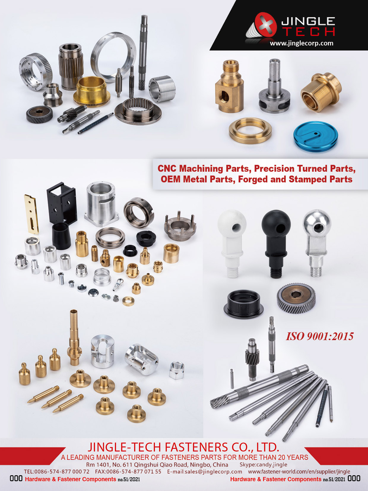 JINGLE-TECH FASTENERS CO., LTD. , Standard & Non-Standard Fasteners,CNC Nachining Parts,Precision Turned Parts,OEM Metal Parts,Forged and Stamped Parts , Non-standard Hexagon Head Screws / Bolts