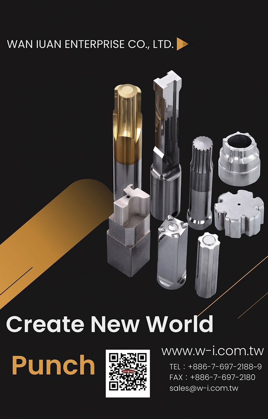 WAN IUAN ENTERPRISE CO., LTD.  , Second Punch, Polygon Punch, Customize Punch, Round Punches Pins, Screw Dies, Carbide Punch, Round Punch, Machine Parts