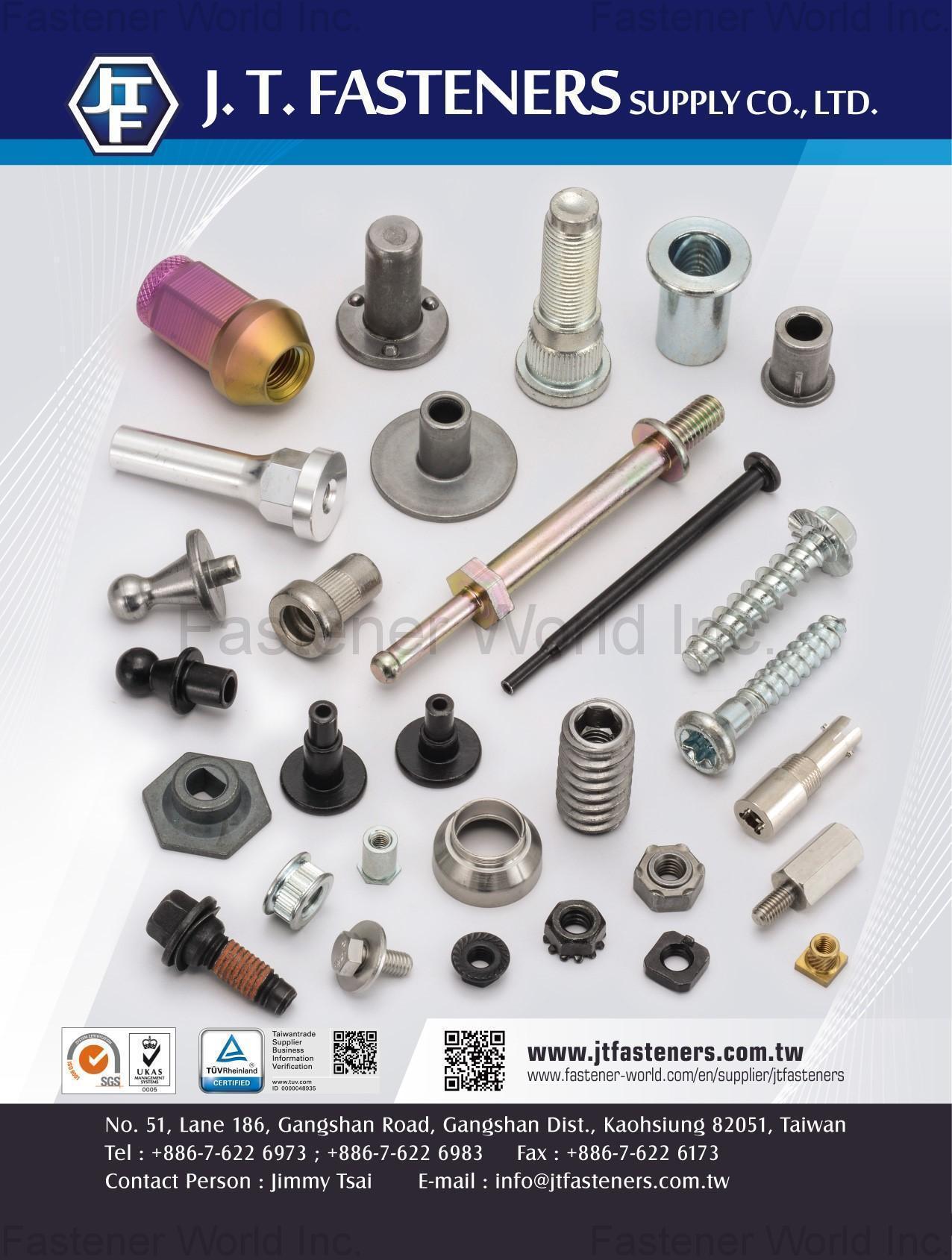 J. T. FASTENERS SUPPLY CO., LTD.  , 2022 DM, Customized Parts, Brass Inserts,  Self-Clinching Parts