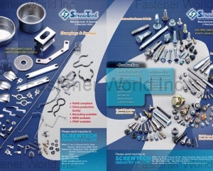 Special Parts per Customer Drawing, Special Assembly Parts, Thermal Spring Screws, Automotive Screws & Bolts, Sems, Socket Cap Screws, Dowel Pins, Lathed Parts(SCREWTECH INDUSTRY CO., LTD. )