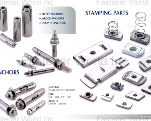 Sleeve Anchors, Wedge Anchors, Drop in Ahchors(WINLINK FASTENERS CO., LTD. )