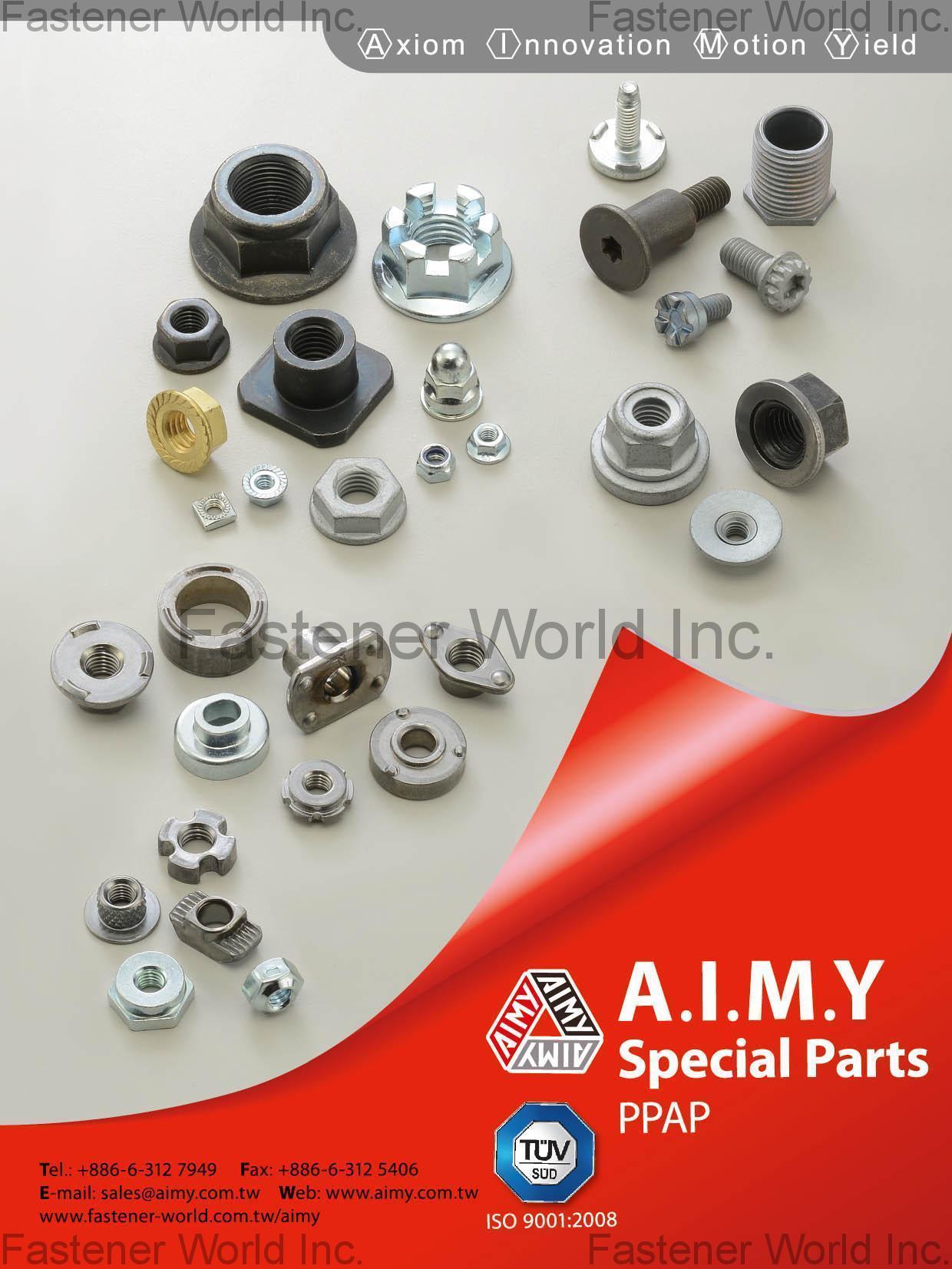 A.I.M.Y Co., Ltd. (AIMY) , Special Nuts, Comby Nuts, Hex Flange Weld Nuts, Sems Screws, Special Screws, Screws & Bolts, Special Rivet, Sleeve, Pins, Stamping Parts & Forming Parts, Turning Parts , Automotive Nuts
