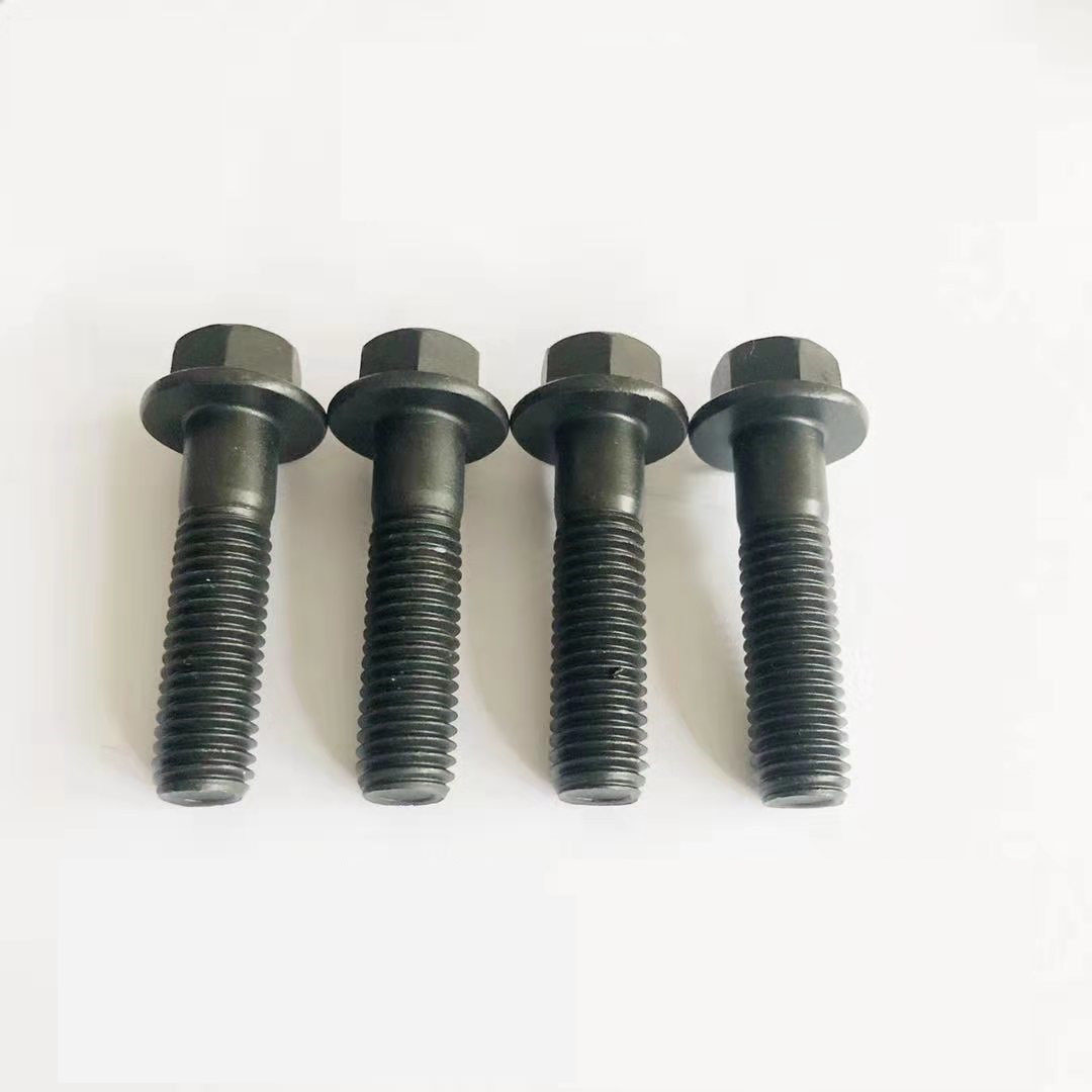 HEBEI CHAISHI NEW ENERGY TECHNOLOGY CO., LTD. , China factory customized hex flange bolt with black zinc coating