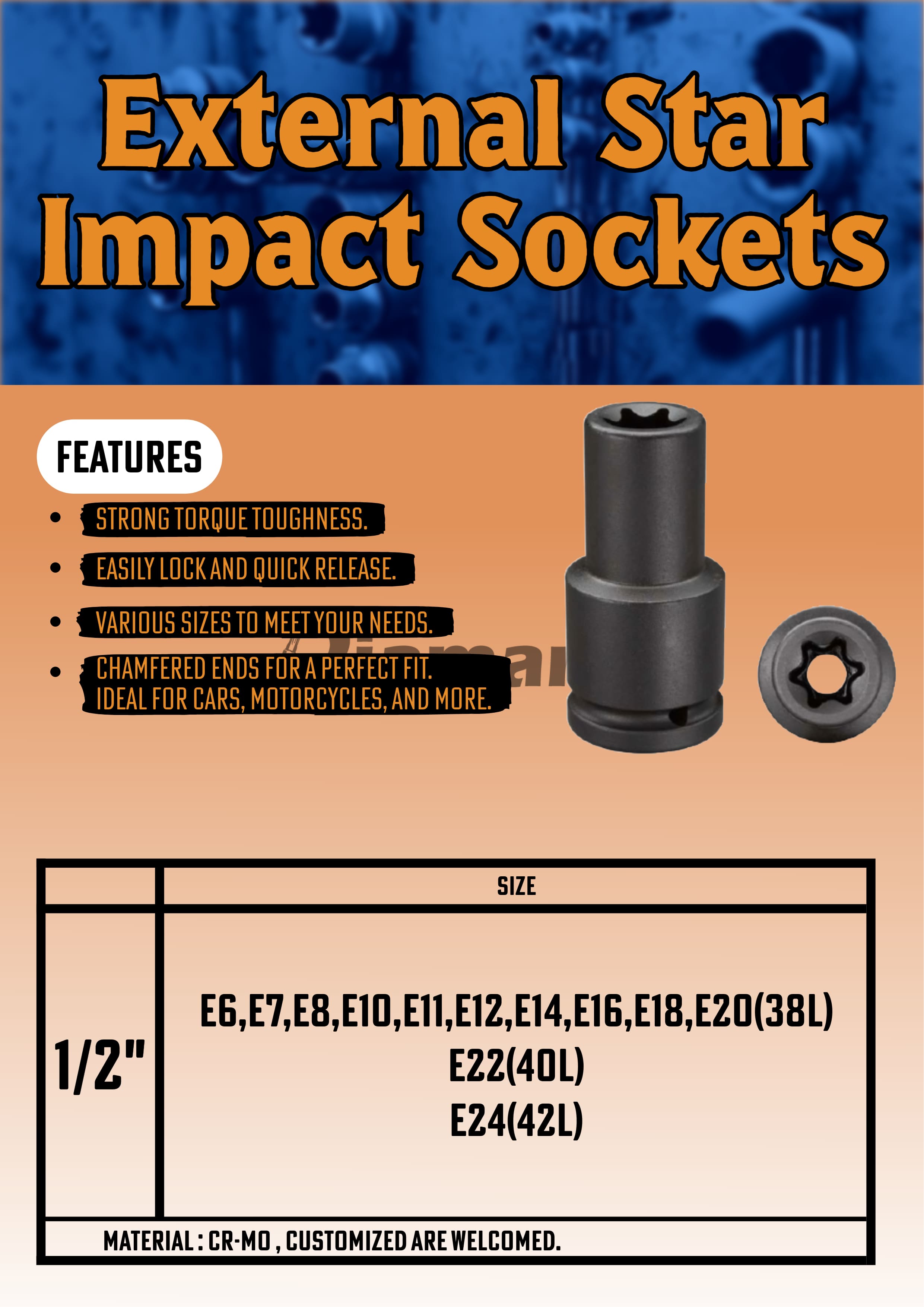 DIAMANT INDUSTRIAL CO., LTD. , External Star Impact Sockets