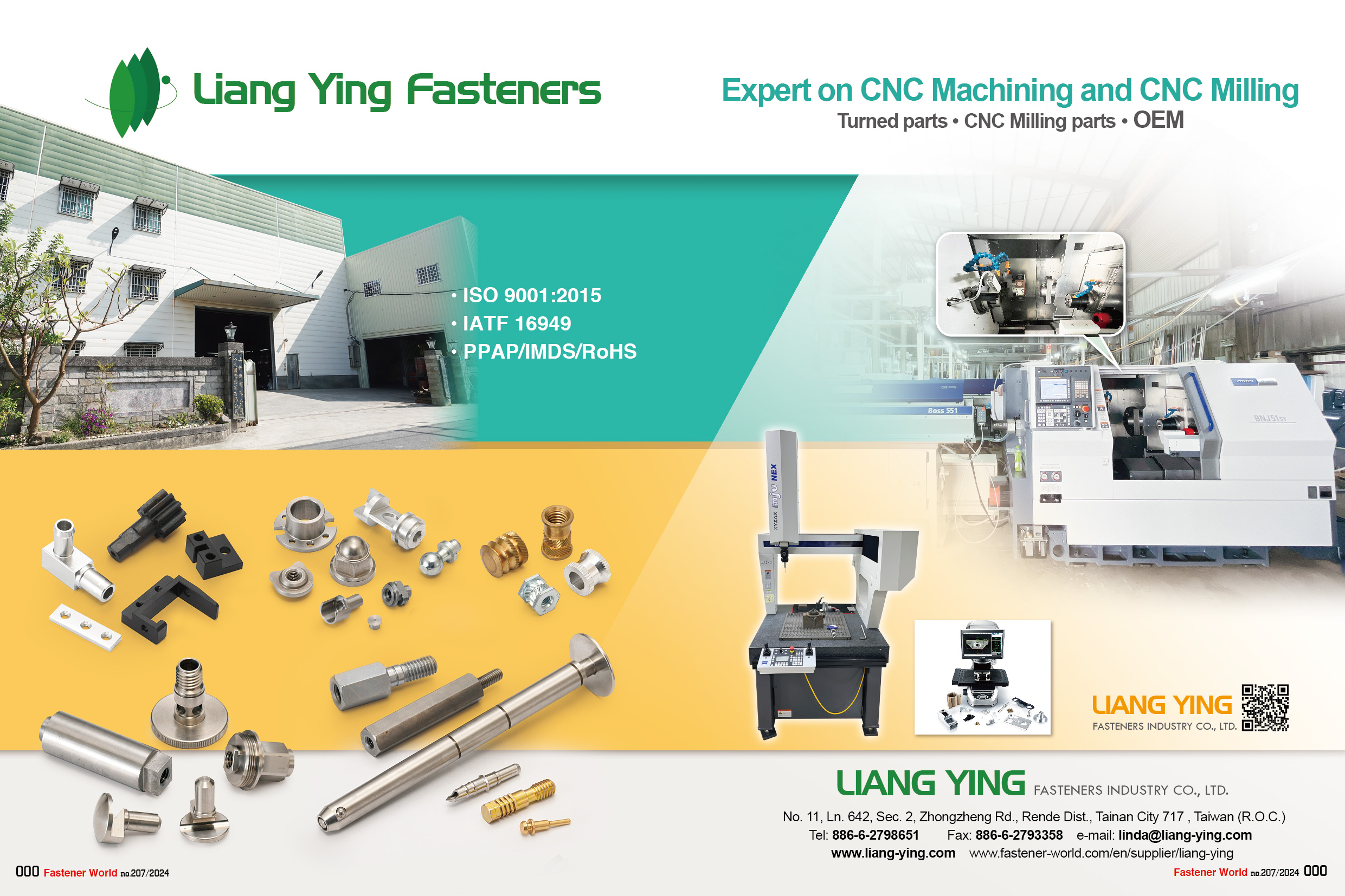 Liang Ying Fasteners Industry Co., Ltd. , CNC Machining, CNC Milling Parts, Turned Parts, OEM