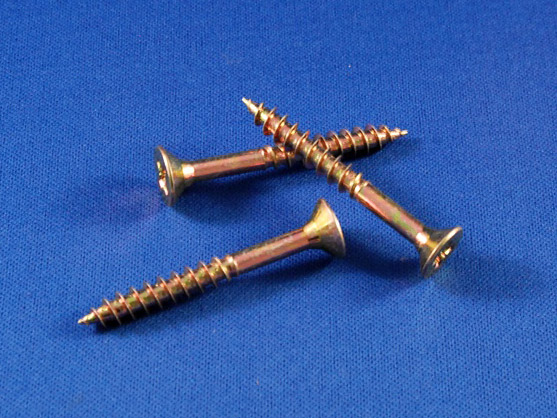 ASCCO INTERNATIONAL CO., LTD. , DFx60x50 130 Chipboard Screws Double Flat Head Pozi Partial Thread Zinc Yellow