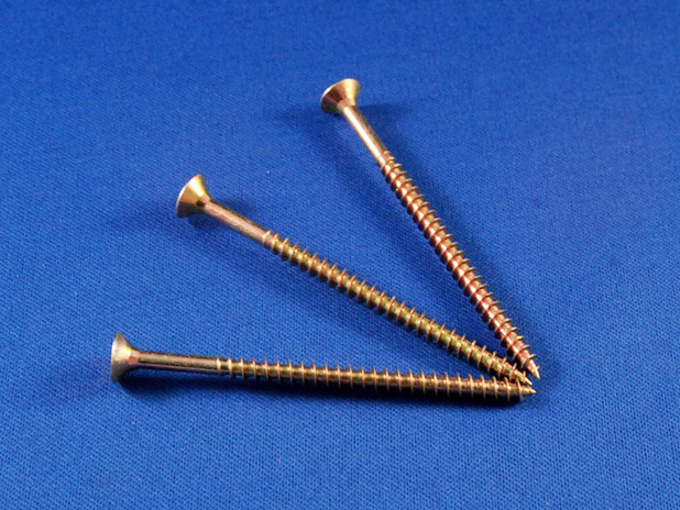 ASCCO INTERNATIONAL CO., LTD. , DFx50x80 160 Chipboard Screws Double Flat Head Pozi Partial Thread Zinc Yellow