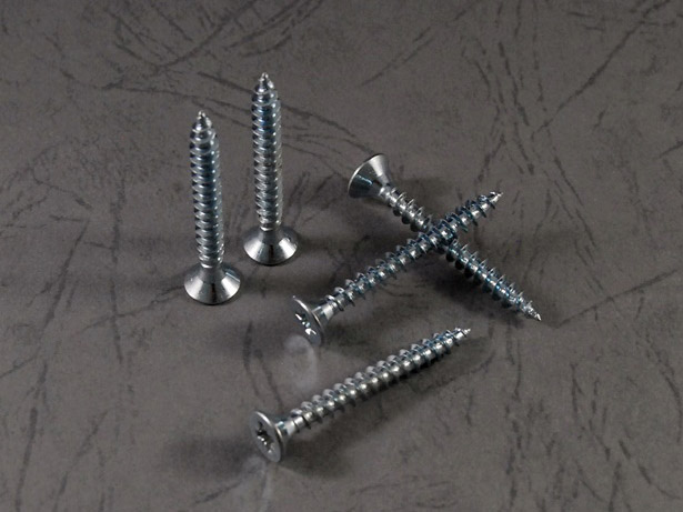 ASCCO INTERNATIONAL CO., LTD. , DFx45x40 Chipboard Screws Double Flat Head Pozi Full Thread Zinc Plated