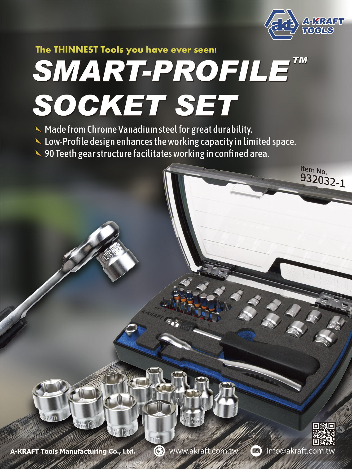 A-KRAFT TOOLS MANUFACTURING CO., LTD. , Smart-Profile Socket Set