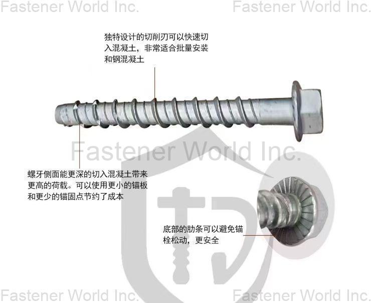 邯鄲市特盾緊固件製造有限公司 , Concrete self-drilling anchor/wedge anchor bolt/Tedun fastener