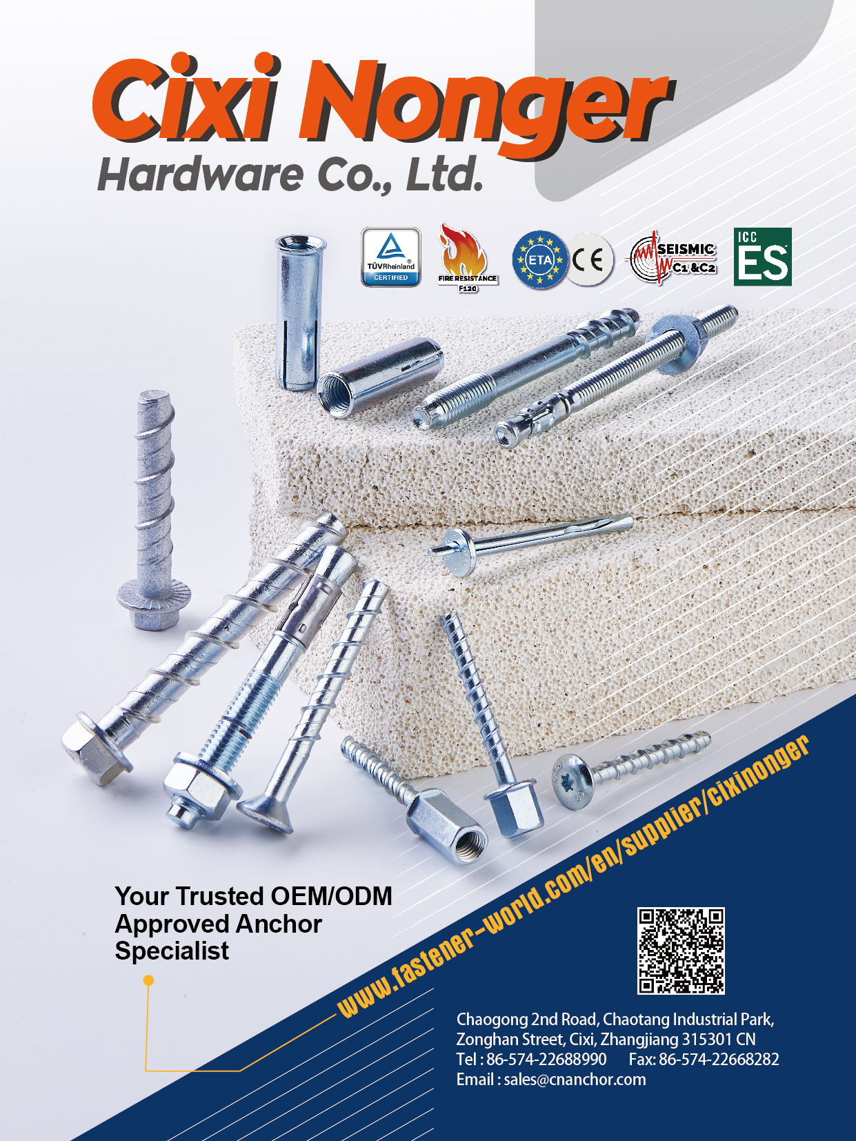 CIXI NONGER HARDWARE CO., LTD. , All kinds of Anchors CIXI NONGER HARDWARE CO., LTD. , All kinds of Anchors