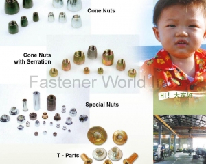 Cone Nuts, Cone Nuts with Serration, Special Nuts, T-Parts(WEI IN ENTERPRISE CO., LTD.)