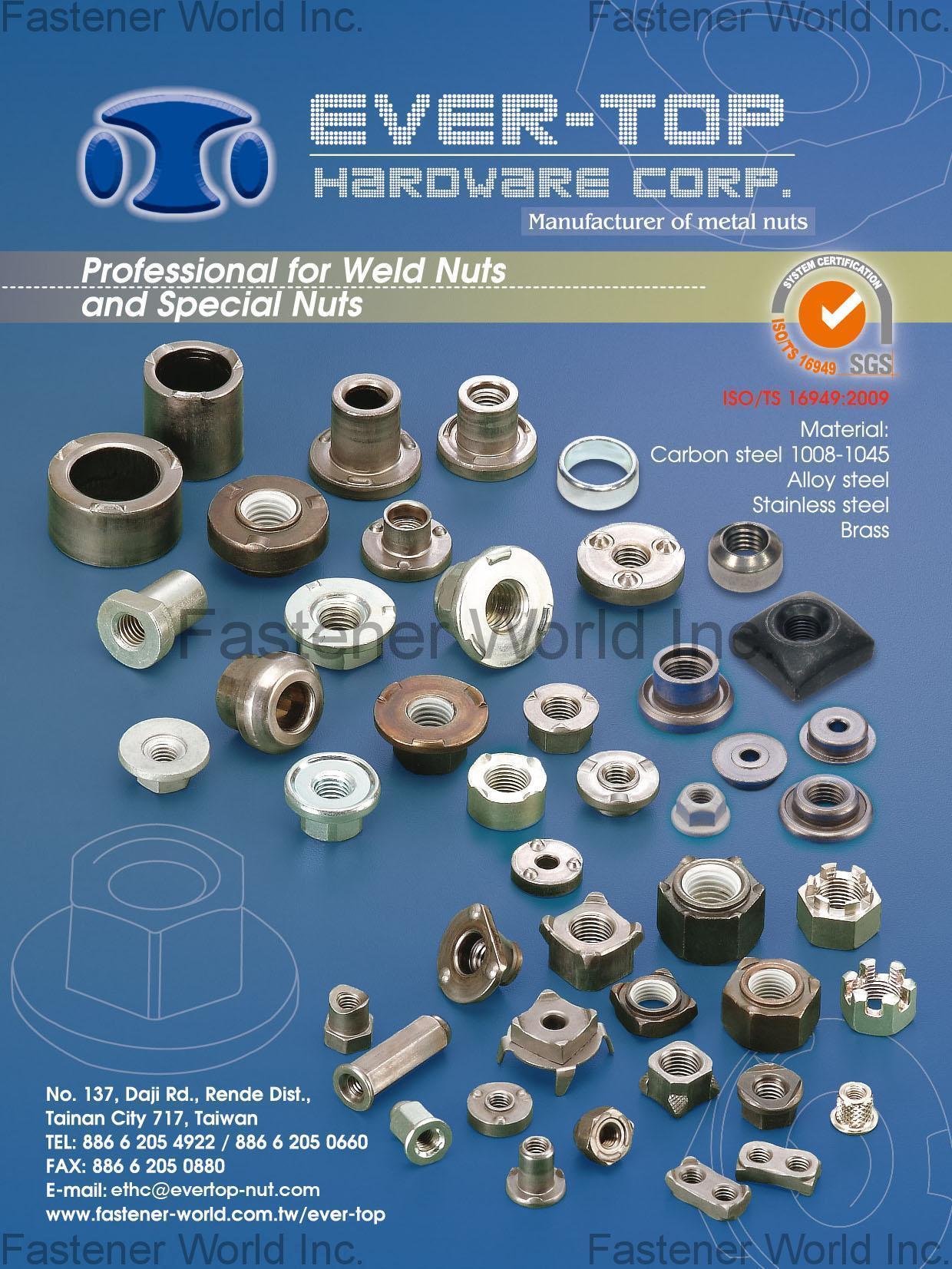 EVER-TOP HARDWARE CORP. , Weld Nuts, Special Nuts , Weld Nuts EVER-TOP HARDWARE CORP. , Weld Nuts, Special Nuts , Weld Nuts